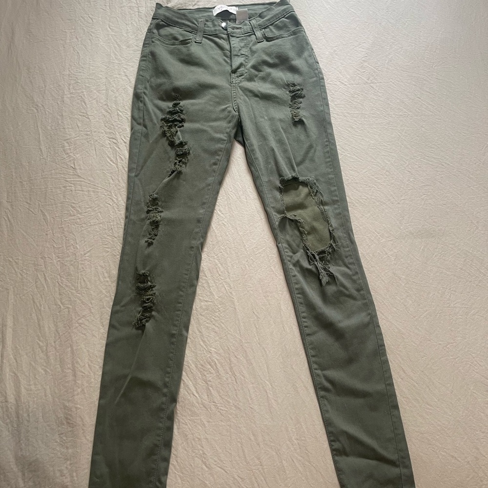 Vibrant M.I.U High Rise Distressed Jegging Jeans
